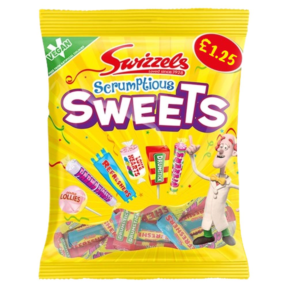 SWIZZELS SCRUMPTIOUS SWEETS P 12x134G