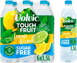 VOLVIC TOUCH OF FRUIT LEMON & LIME SUGAR FREE 6x1.5LTR
