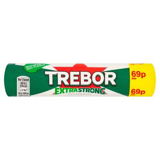 TREBOR EXTRA STRONG PEPPERMINTS 40x41.3G
