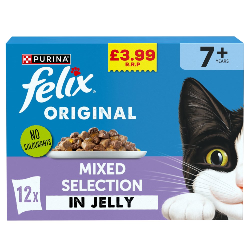 FELIX Senior Pouch Mix Selection PM£3.99 (4 x 85g Packs)