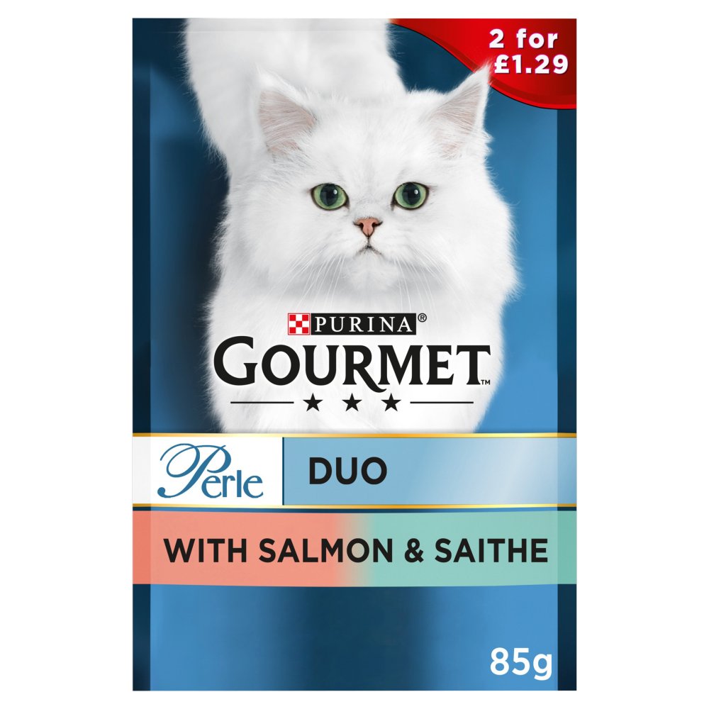 GOURMET Perle Pouch Salmon 2/£1.29 (26 x 85g Packs)
