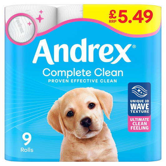 ANDREX COMPLETE CLEAN TOILET TISSUE 9 ROLL (4x9ROLL)
