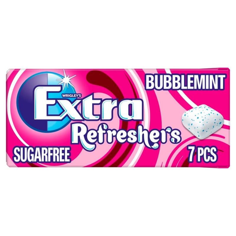 EXTRA REFRESHERS BUBBLEMINT 16 PKT 16x7PK