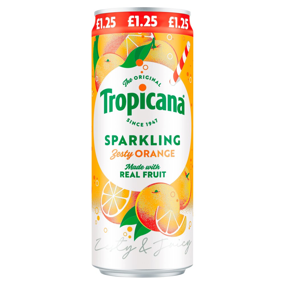 TROPICANA SPARKLING ZESTY ORANGE JUICE