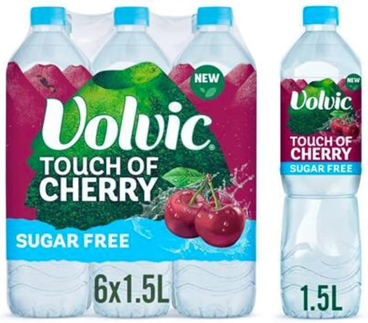 VOLVIC TOUCH OF CHERRY SUGAR FREE 6x1.5LTR