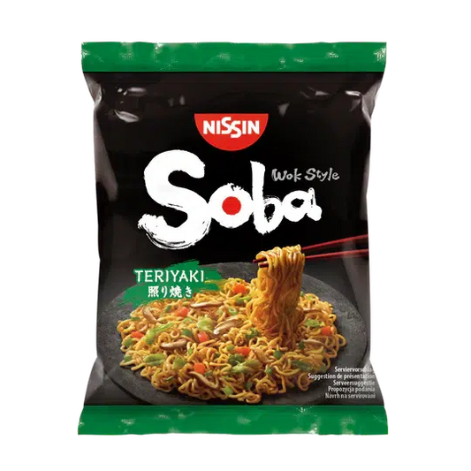 NISSIN SOBA NOODLES TERIYAKI BAG 9x110GM