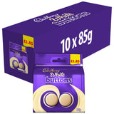 CADBURY WHITE BUTTONS  10x85G