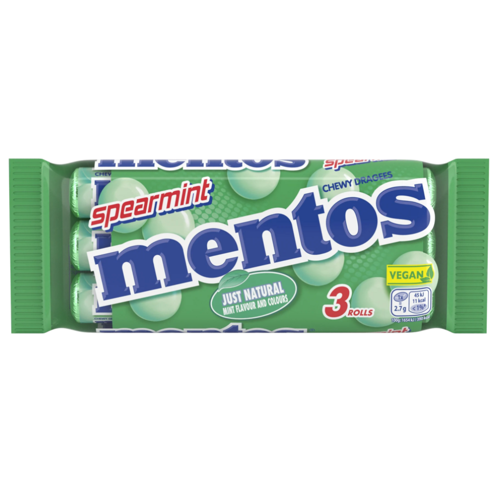 MENTOS SPEARMINT 3PACK 25x113G