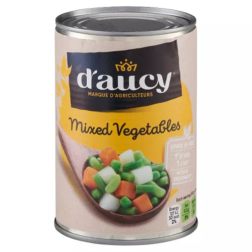 D’AUCY MIXED VEGETABLES 6x400GRM