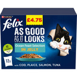 FELIX POUCH OCEAN FEAST IN JELLY  12PACK 4x85GRM