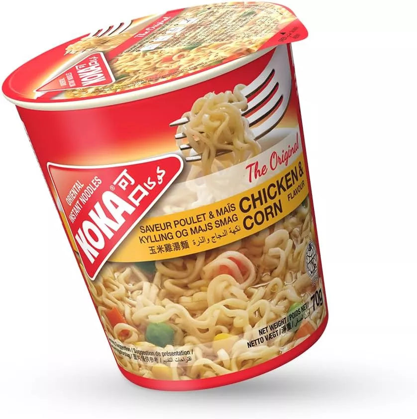 KOKA CUP NOODLES CHICKEN&SWEETCORN 12xPOT