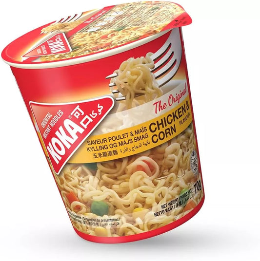 KOKA CUP NOODLES CHICKEN&SWEETCORN 12xPOT
