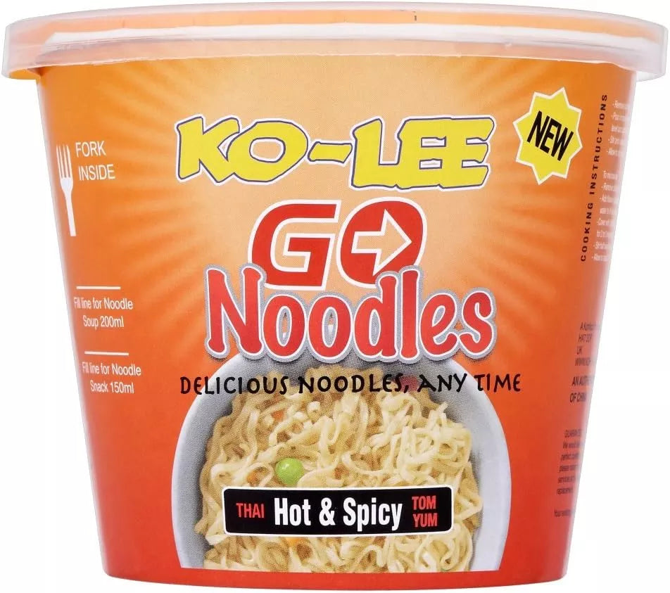 KO-LEE GO CUPS NOODLES HOT N SPICEY 6x65GRM