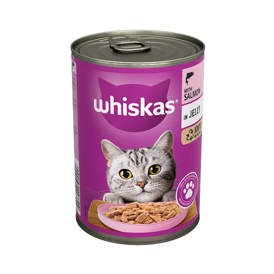 WHISKAS TIN SALMON IN JELLY 12x400G