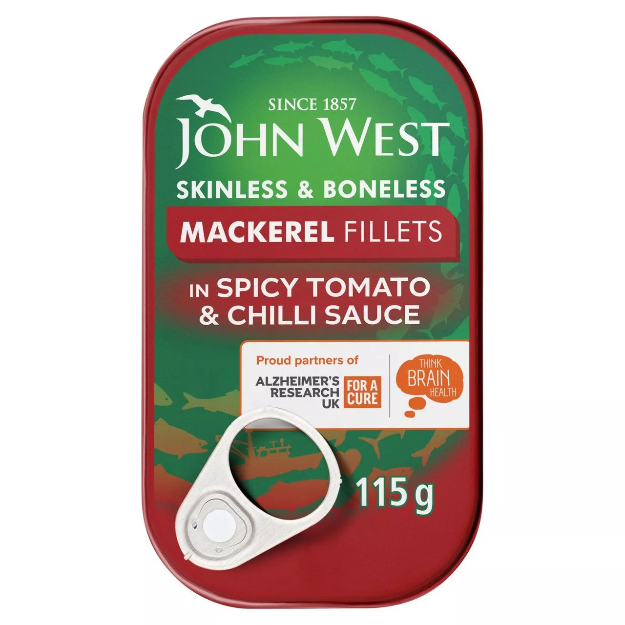 JOHN WEST MACKEREL IN SPICY TOMATO 10x115G