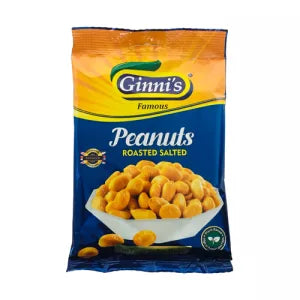 GINNIS ROASTED & SALTED PEANUTS 10x90G