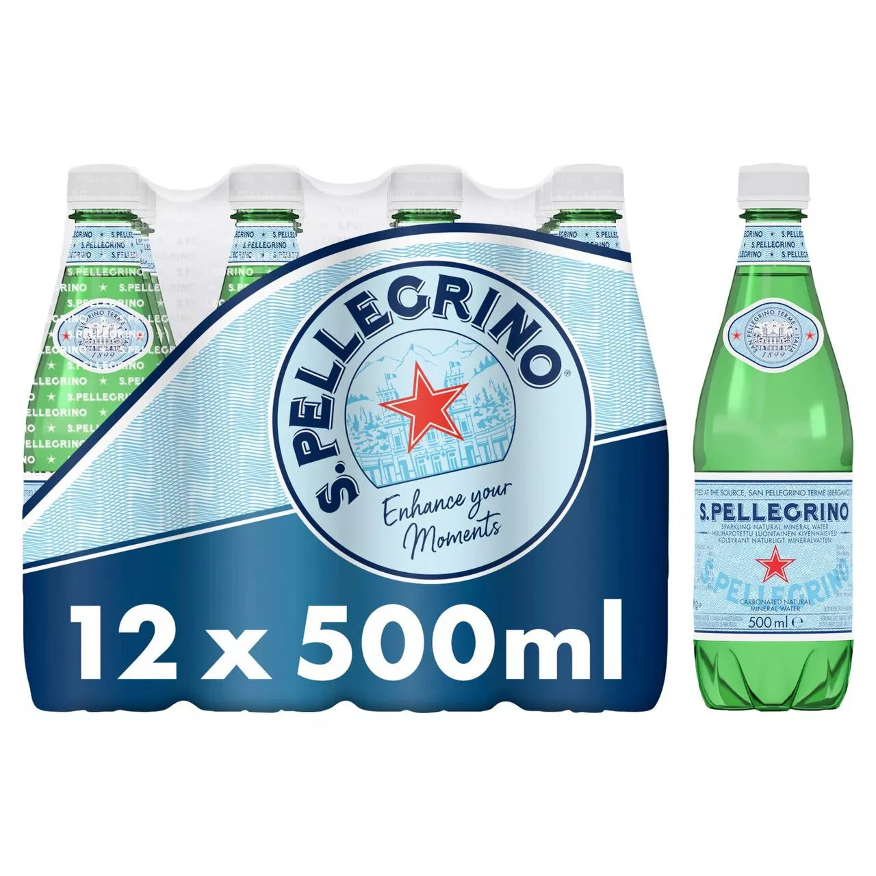 SAN PELLEGRINO SPARKLING WATER 12x500ML