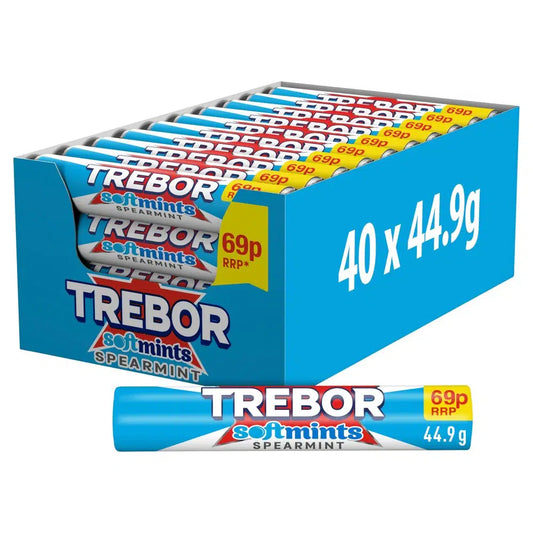 TREBOR SOFTMINT SPEARMINT  40x44.9G