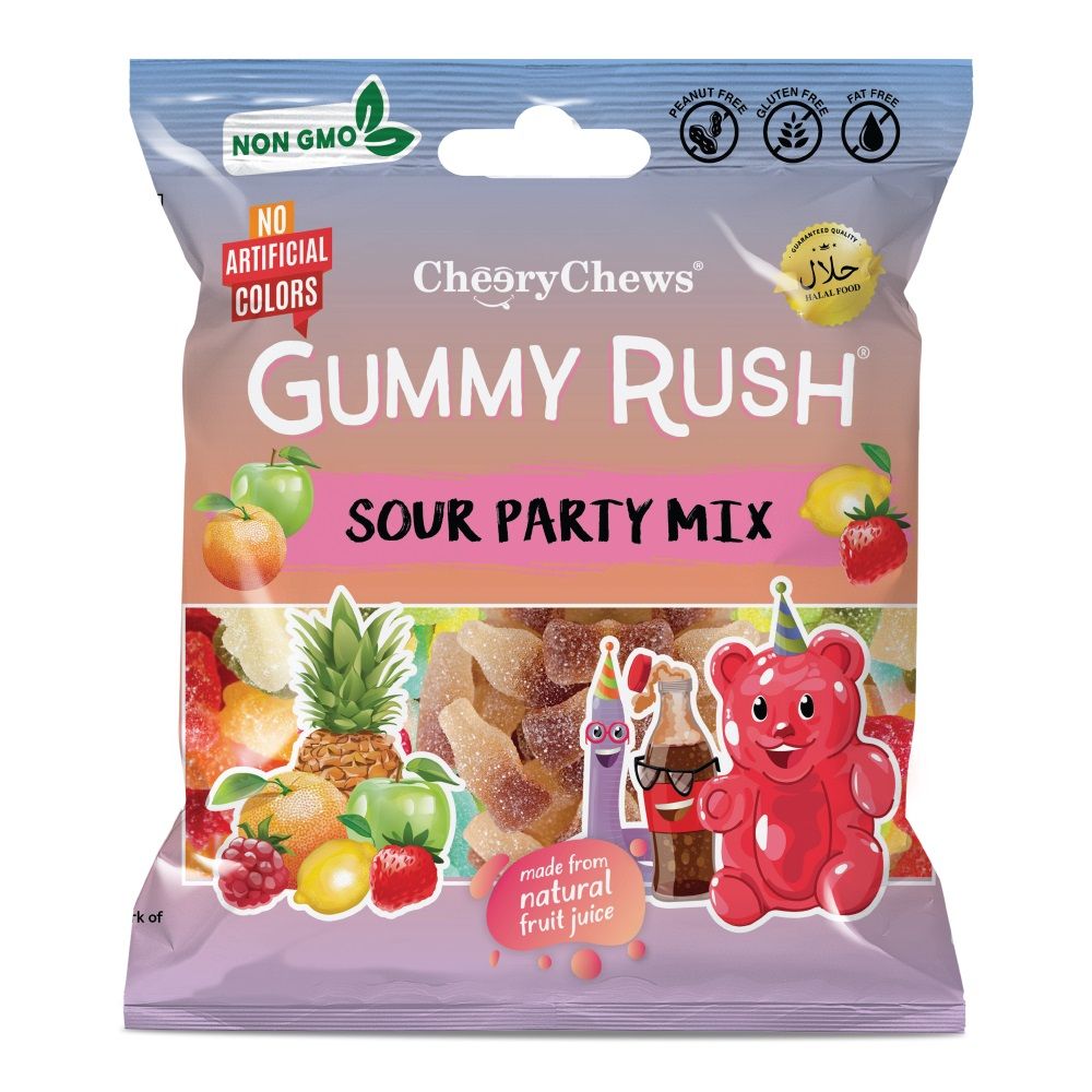 GUMMY RUSH SOUR PARTY MIX 4x12x90G