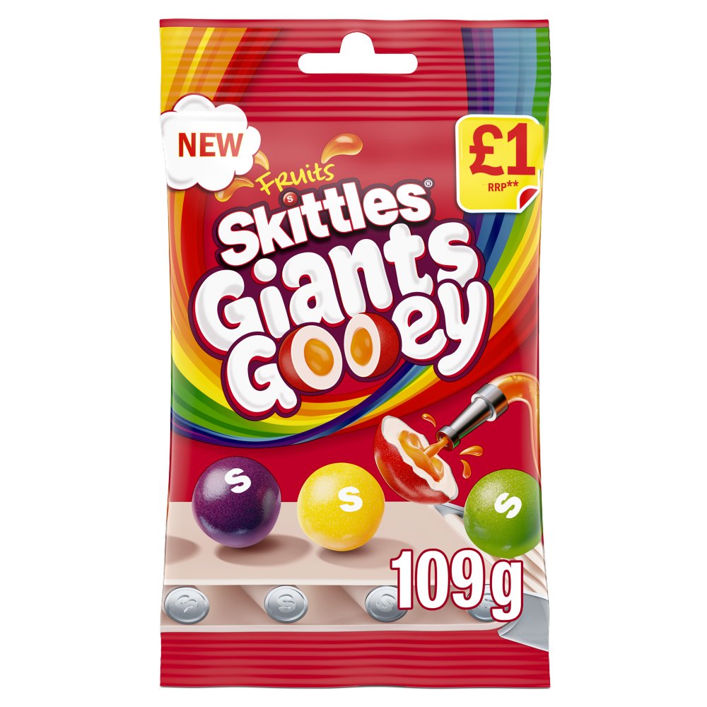 CONFECTIONERY CHOCOLATES SKITTLES GIANTS GOOEY 14x109G