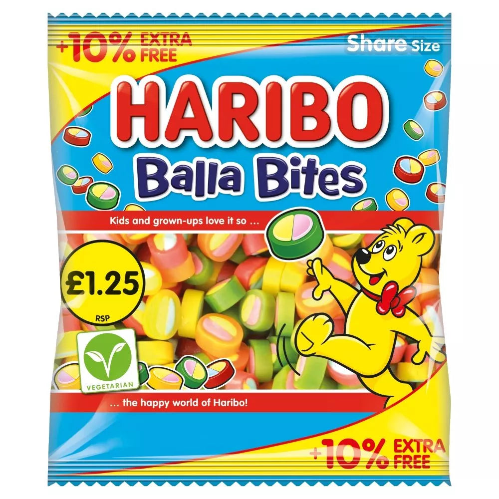 HARIBO BALLA BITES BAG VEGETARIAN 12x154G