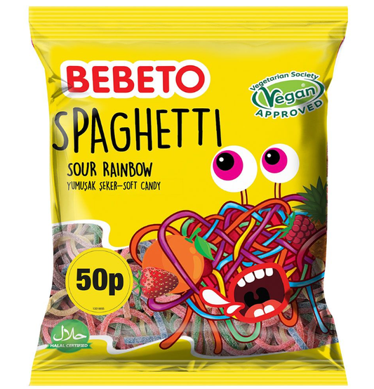 BEBETO SOUR RAINBOW SPAGHETTI 20x70G