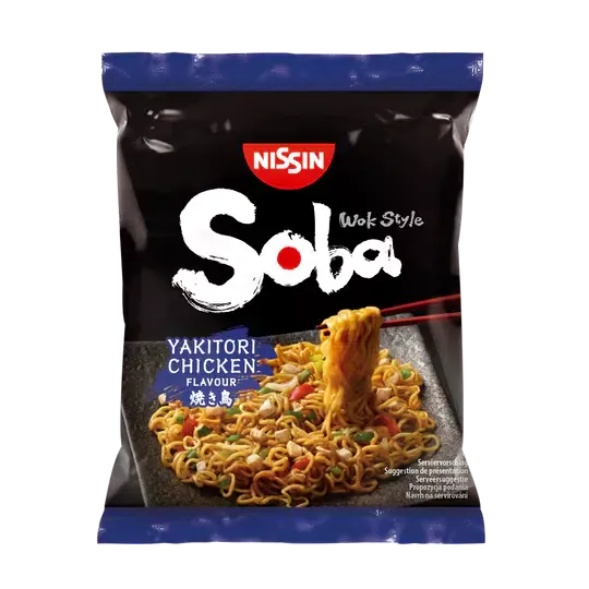 NISSIN SOBA NOODLES YAKITORI BAG 9x109GM