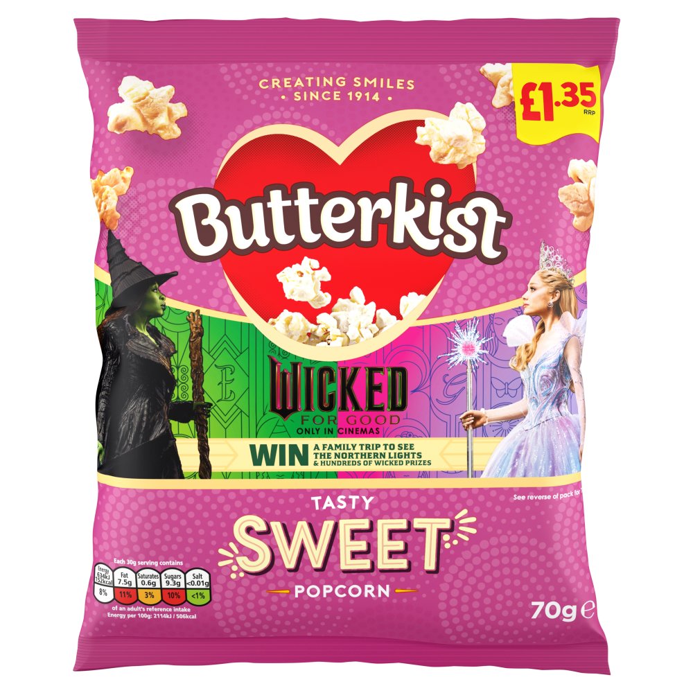 BUTTERKIST CINEMA SWEET POPCORN 15x50G