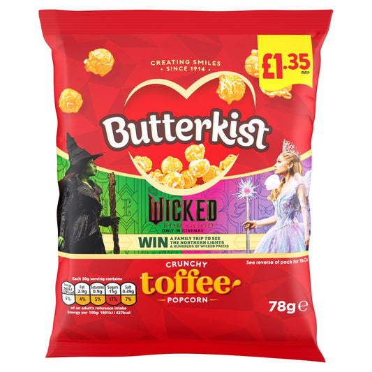 BUTTERKIST TOFFEE POPCORN 15x78G