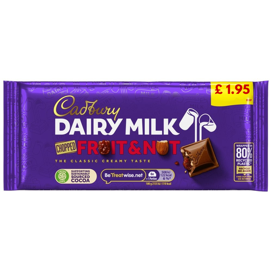 CADBURY DAIRY MILK FRUIT & NUT  22x95G